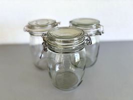 1l Bügelglas Einmachglas Vorratsglas Drahtbügelglas